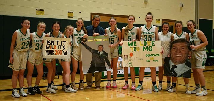 Girls’ Basketball: Greene Celebrates Coach Gorton’s 200th Win, Defeats Harpursville